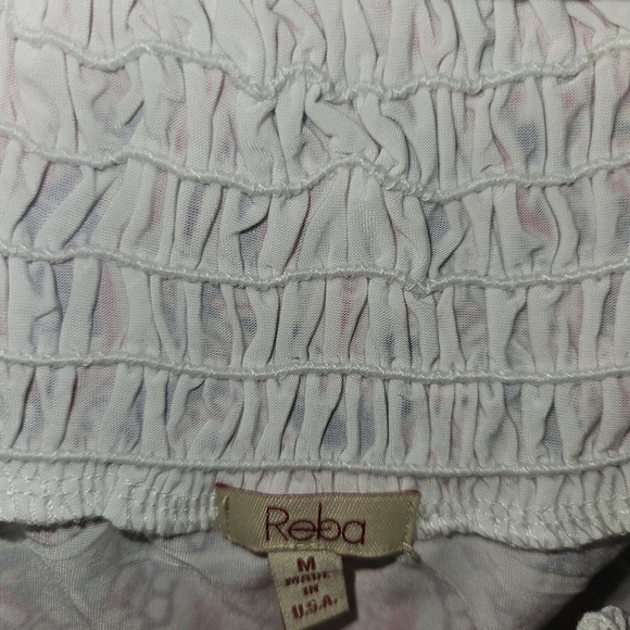 Reba Women's Blue and Red Patterned Blouse - Picture 2 of 3